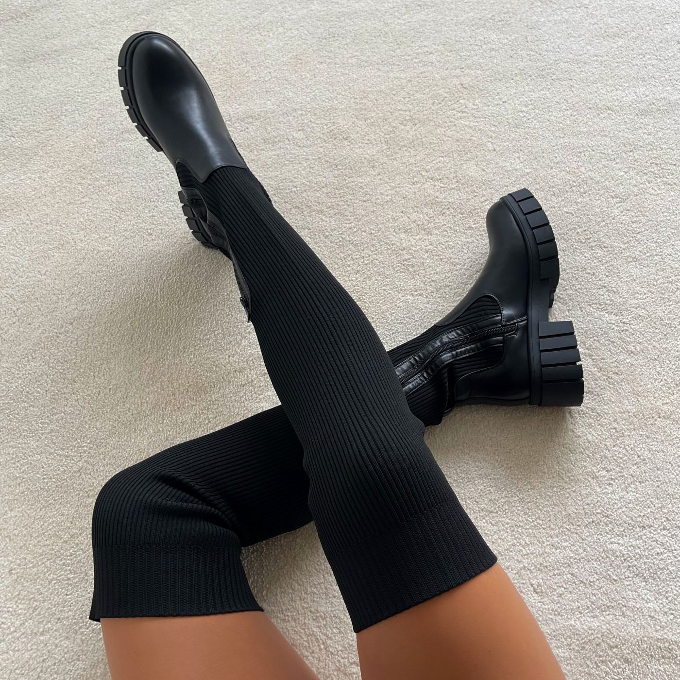 Tara boots | Hohe Stretch-Stiefel